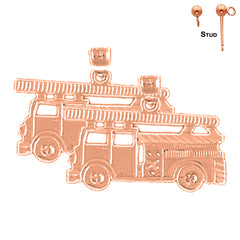 14K oder 18K Gold 30mm Feuerwehrleiter Ohrringe