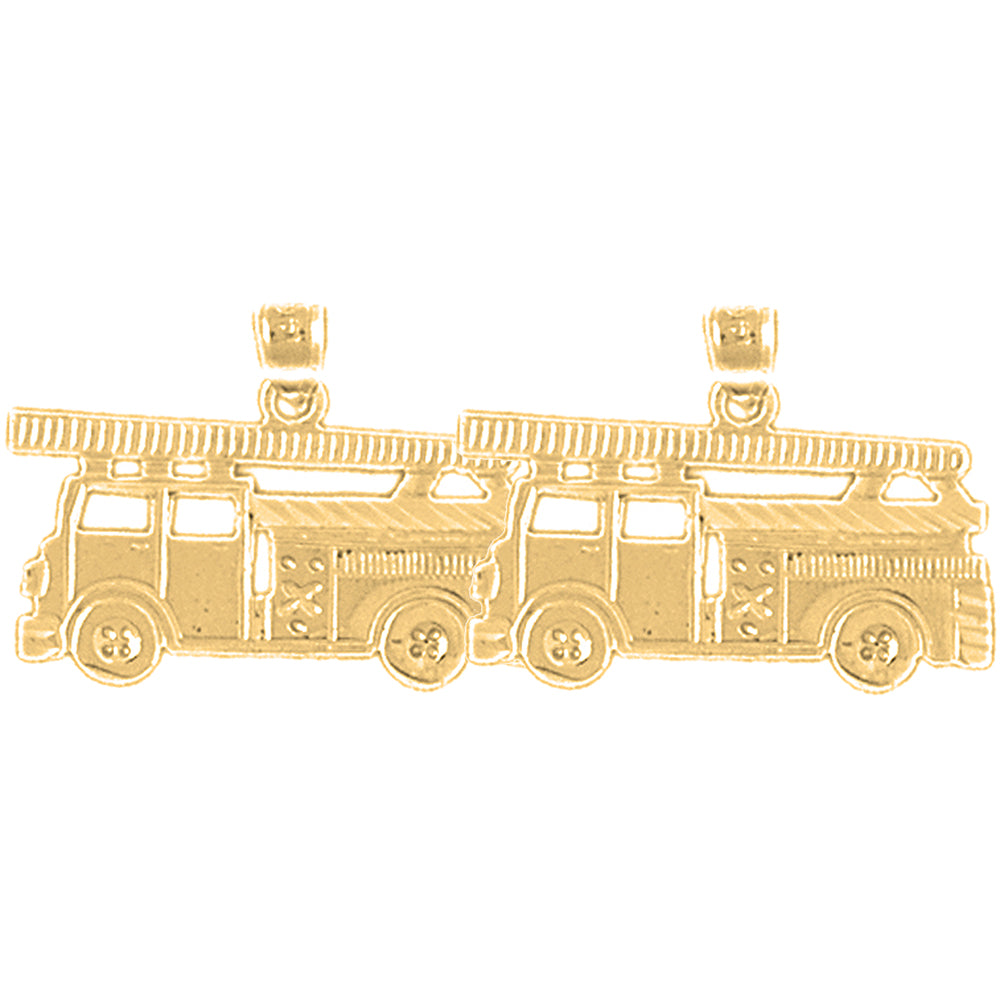14K or 18K Gold 30mm Fireman's Ladder Earrings