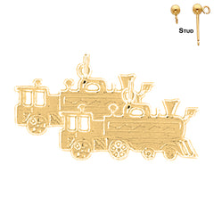 14K oder 18K Gold 19mm Feuerwehrleiter Ohrringe