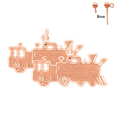 14K oder 18K Gold 19mm Feuerwehrleiter Ohrringe