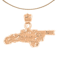 14K or 18K Gold Fire Truck Pendant