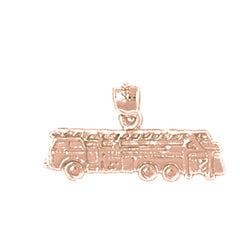 14K or 18K Gold Fire Truck Pendant