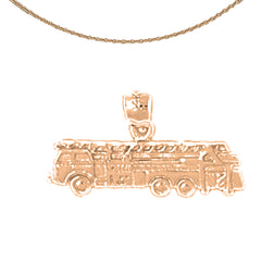 14K or 18K Gold Fire Truck Pendant