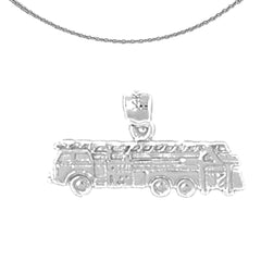 14K or 18K Gold Fire Truck Pendant