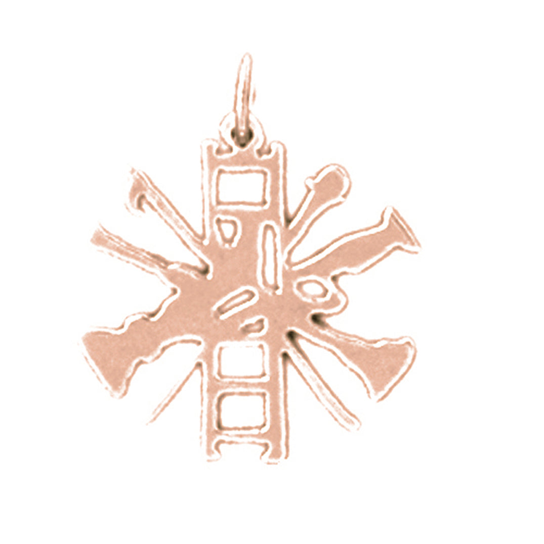 14K or 18K Gold Fire Truck Pendant