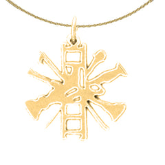 14K or 18K Gold Fire Truck Pendant