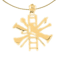 14K or 18K Gold Fire Truck Pendant