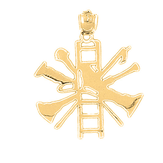 14K or 18K Gold Fire Truck Pendant