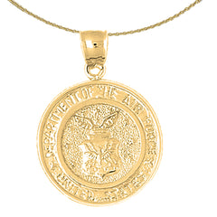 Anhänger des Department of Air Force aus 10 Karat, 14 Karat oder 18 Karat Gold