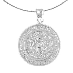 Colgante del Departamento del Ejército de oro de 10 K, 14 K o 18 K