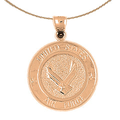 Anhänger der US Air Force aus 10 Karat, 14 Karat oder 18 Karat Gold