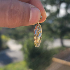 10K, 14K or 18K Gold Marine Corps Logo Pendant