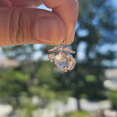 10K, 14K oder 18K Gold Marine Corps Logo Anhänger