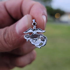 10K, 14K or 18K Gold Marine Corps Logo Pendant