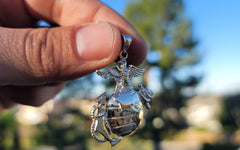 10K, 14K oder 18K Gold Marine Corps Logo Anhänger