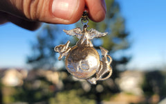 10K, 14K oder 18K Gold Marine Corps Logo Anhänger