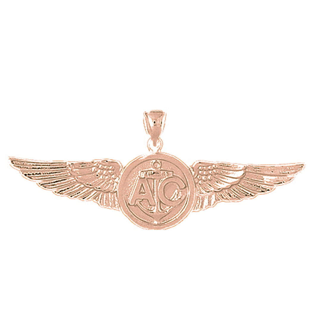 10K, 14K or 18K Gold United States Navy Pendant