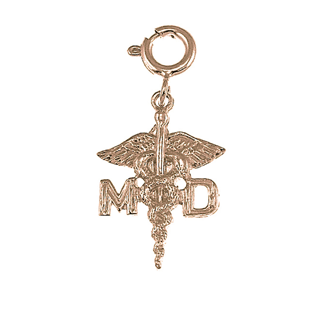 10K, 14K or 18K Gold United States Navy Pendant