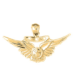 10K, 14K or 18K Gold United States Navy Pendant