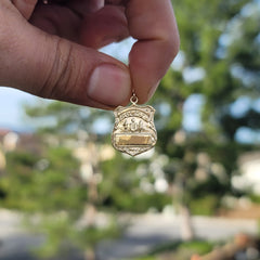10K, 14K or 18K Gold Police Officer Badge Pendant