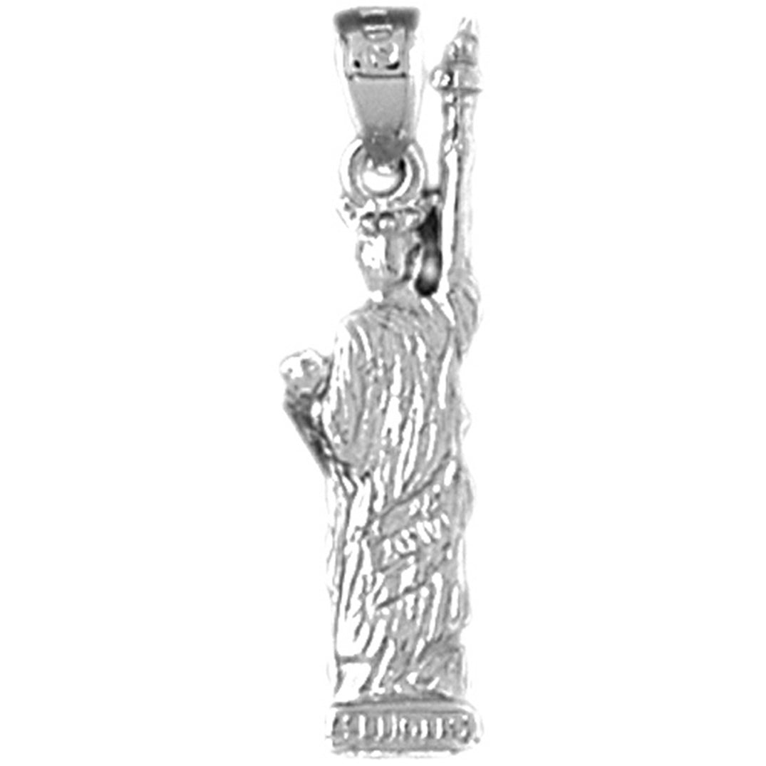10K, 14K or 18K Gold 3D Statue Of Liberty Pendant