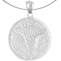 Caduceus-Anhänger aus 10 Karat, 14 Karat oder 18 Karat Gold