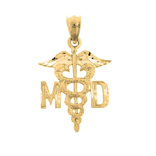 14K or 18K Gold M.D. Medical Doctor Pendant