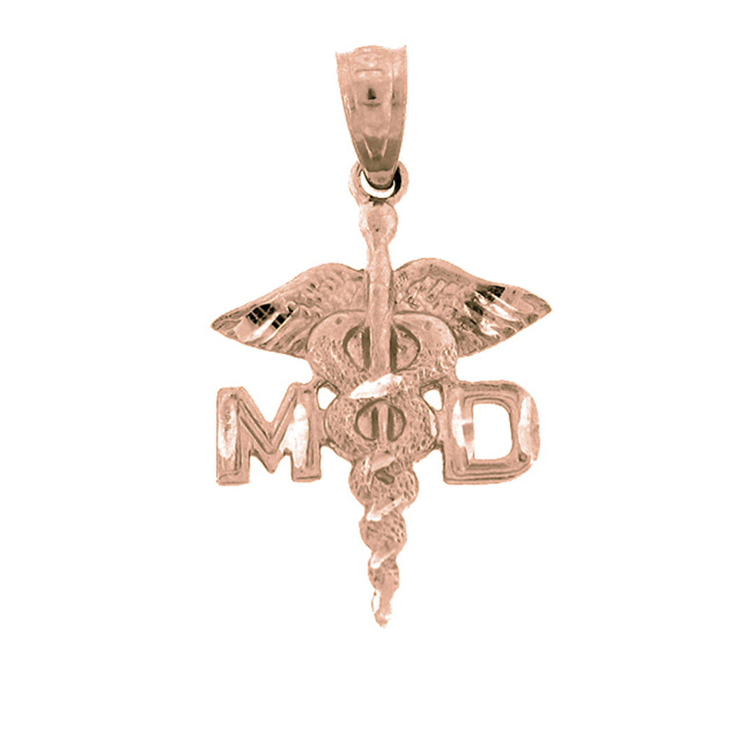 14K or 18K Gold M.D. Medical Doctor Pendant