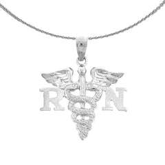 14K oder 18K Gold RN Registered Nurse Anhänger