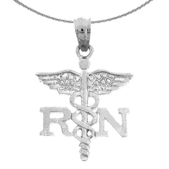 14K oder 18K Gold RN Registered Nurse Anhänger