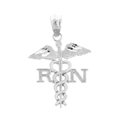 14K or 18K Gold R.N. Registered Nurse Pendant