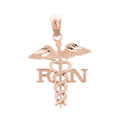 14K or 18K Gold R.N. Registered Nurse Pendant