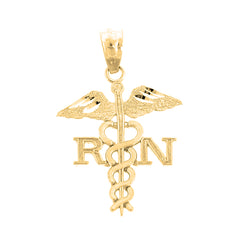 14K or 18K Gold R.N. Registered Nurse Pendant