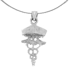 14K oder 18K Gold RN Registered Nurse Anhänger