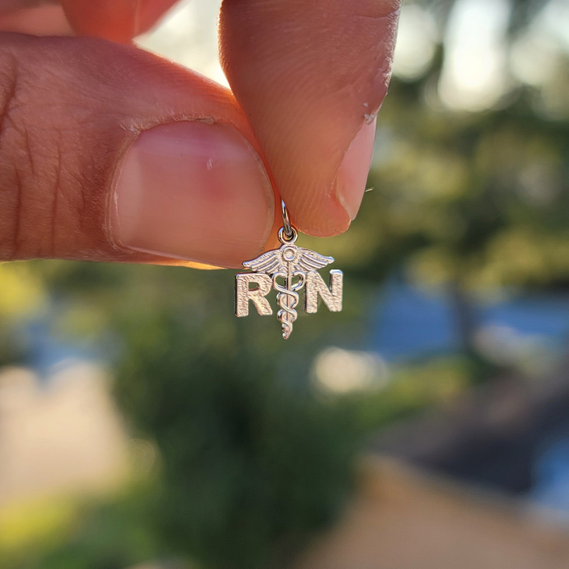 14K or 18K Gold R.N. Registered Nurse Pendant