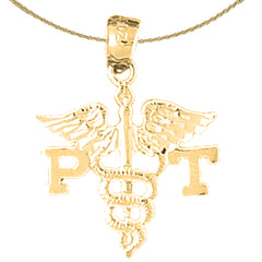 14K or 18K Gold P.T. Physical Therapy Pendant