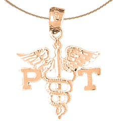 14K or 18K Gold P.T. Physical Therapy Pendant