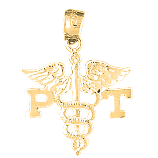 14K or 18K Gold P.T. Physical Therapy Pendant