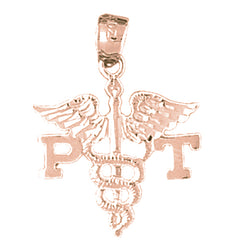 14K or 18K Gold P.T. Physical Therapy Pendant