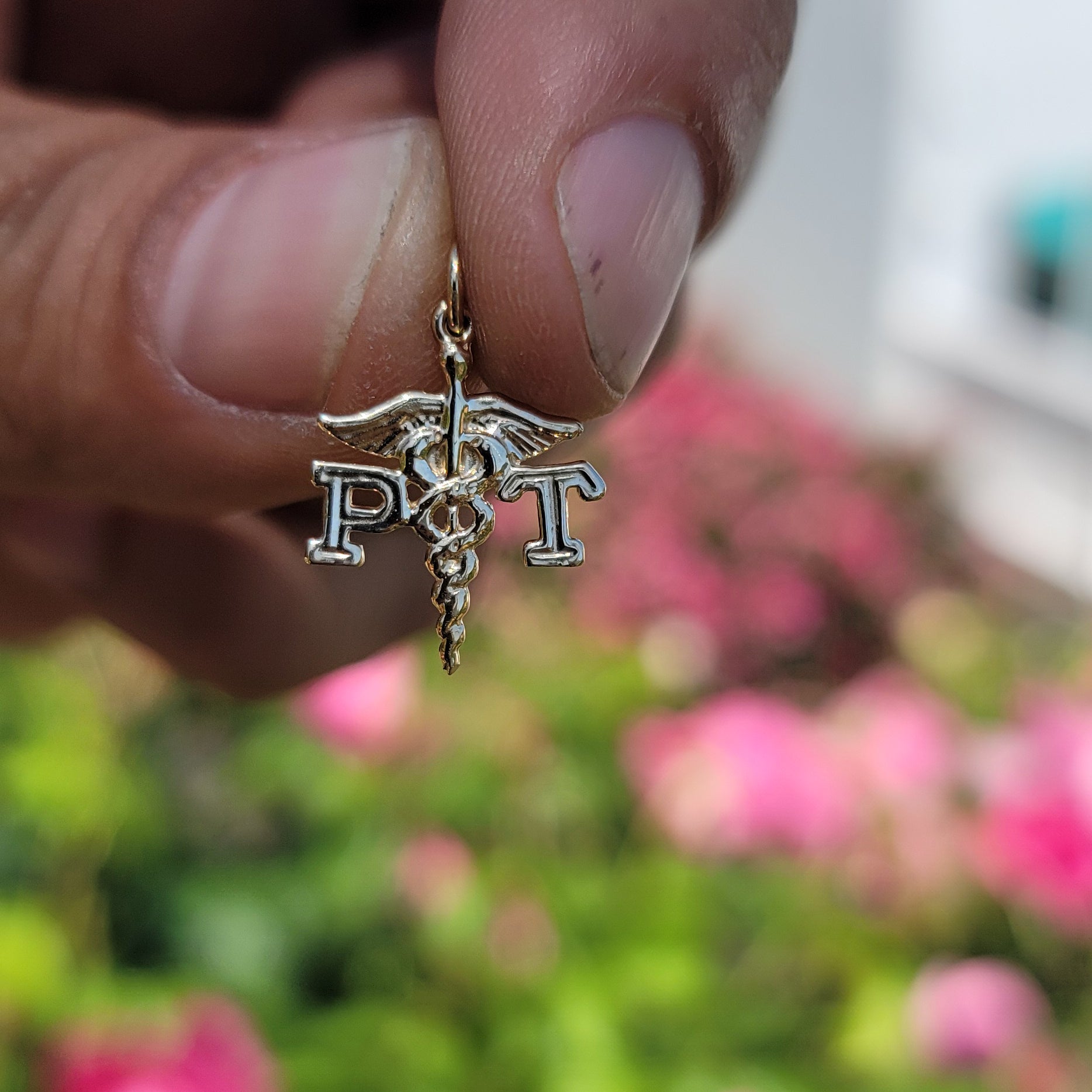 14K or 18K Gold P.T. Physical Therapy Pendant