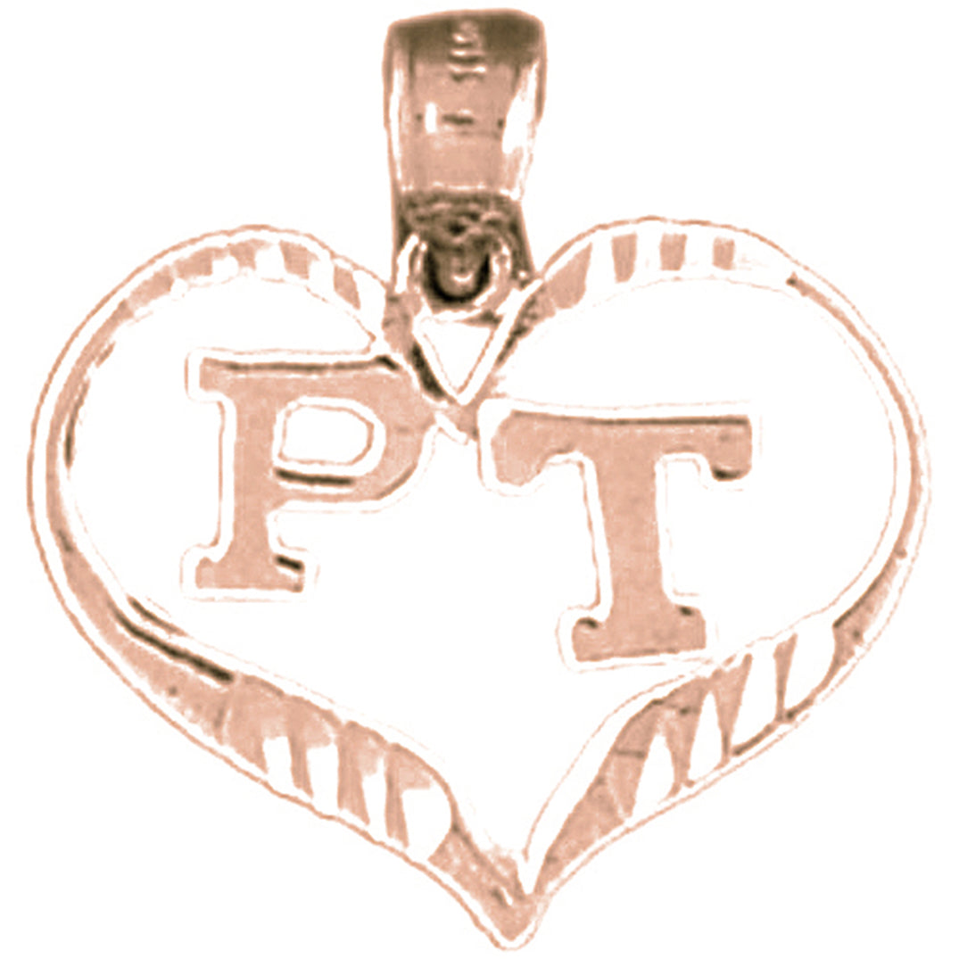 14K or 18K Gold P.T. Physical Therapy Pendant