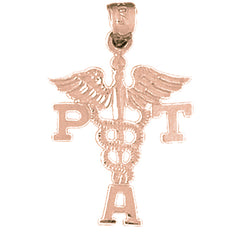 14K or 18K Gold P.T.A. Physical Therapist Assistant Pendant