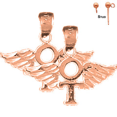 14K oder 18K Gold 17mm OT Ergotherapeut Ohrringe