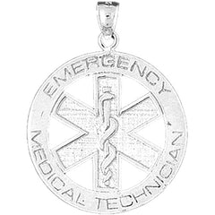 10K, 14K or 18K Gold Medical Alert Caduceus Pendant
