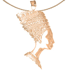 10K, 14K or 18K Gold Nefertiti Pendant