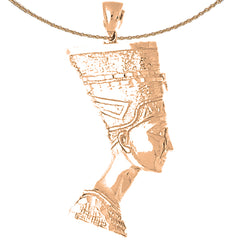 10K, 14K or 18K Gold Nefertiti Pendant