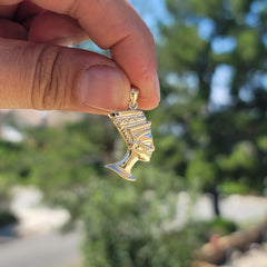 10K, 14K or 18K Gold Nefertiti Pendant