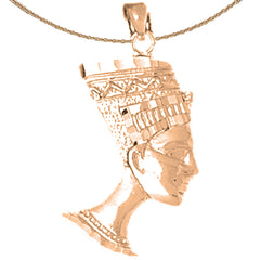 Colgante Nefertiti de oro de 10K, 14K o 18K