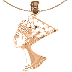10K, 14K or 18K Gold Nefertiti Pendant