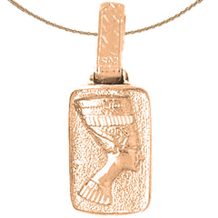 10K, 14K or 18K Gold Nefertiti Pendant
